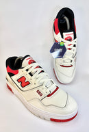 40 - New Balance 550 Sea Salt True Red